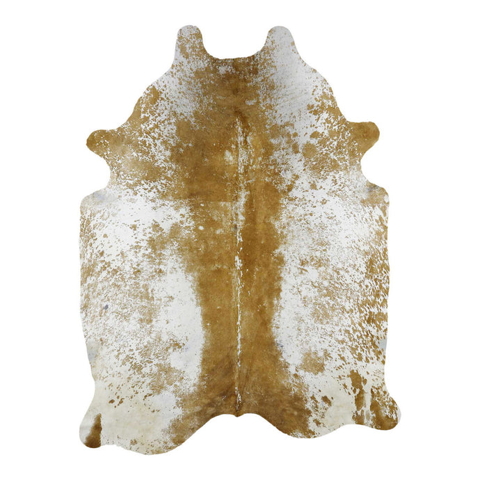 Natural Brazilian Cowhide Rug -  Caramel & Ivory