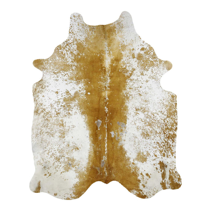 Natural Brazilian Cowhide Rug -  Caramel & Ivory