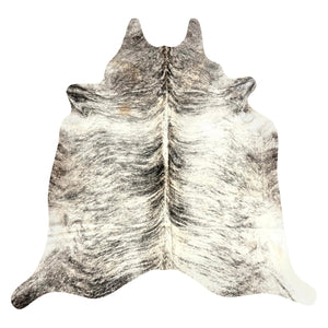 Natural Brazilian Cowhide Rug -  Ivory, Grey & Espresso