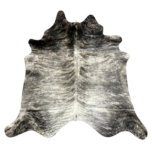 Natural Brazilian Cowhide Rug -  Ivory, Grey & Espresso