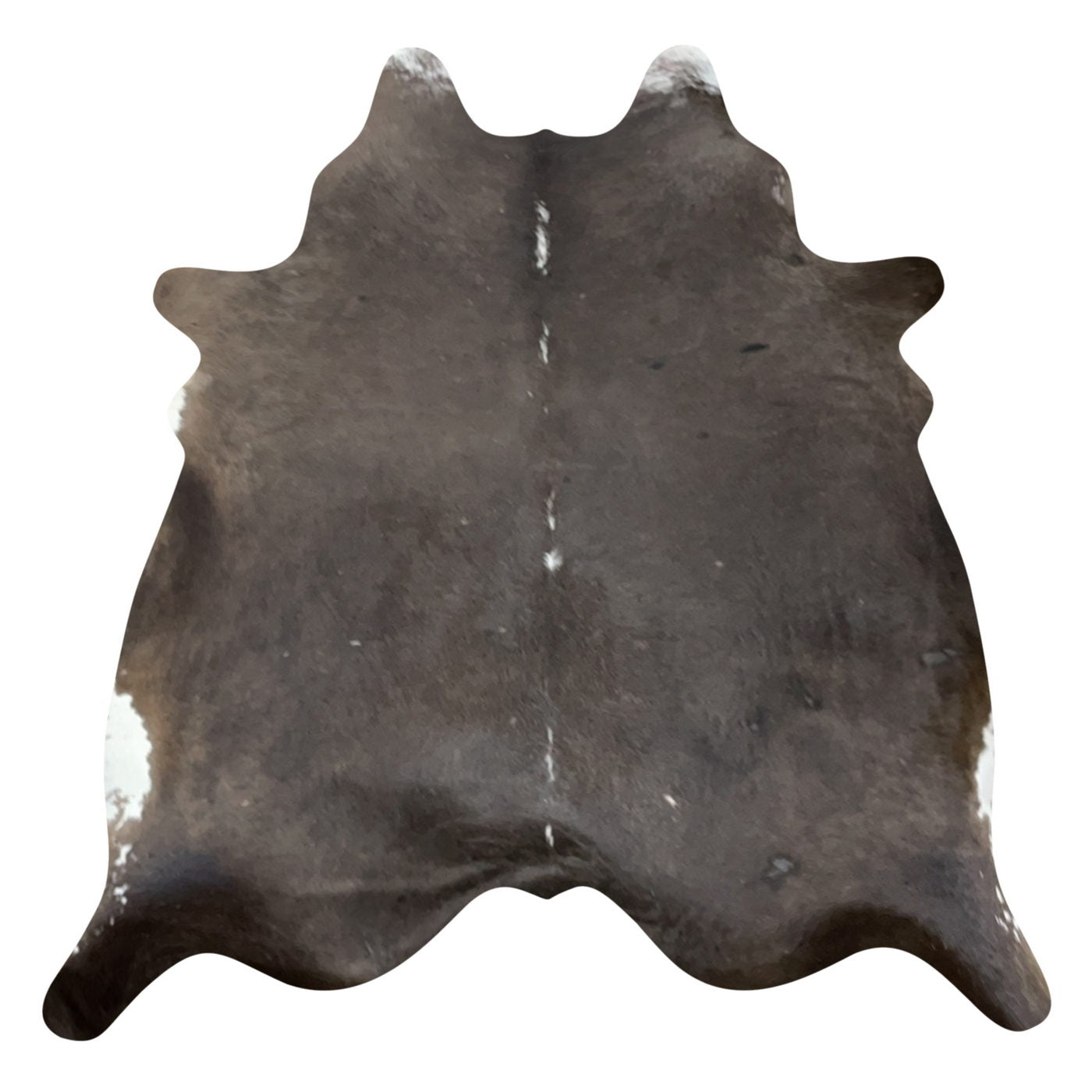 Natural Brazilian Cowhide Rug -  Espresso & Ivory