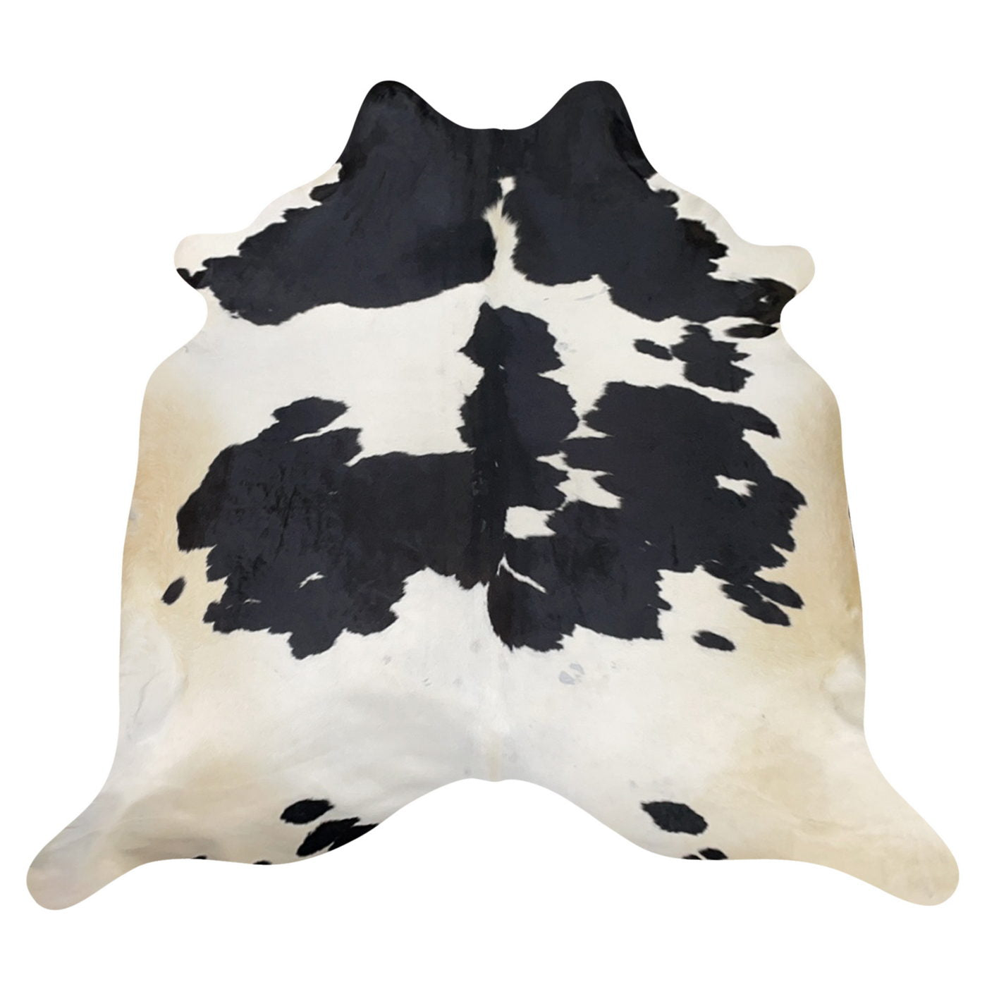 Natural Brazilian Cowhide Rug -  Espresso & Ivory