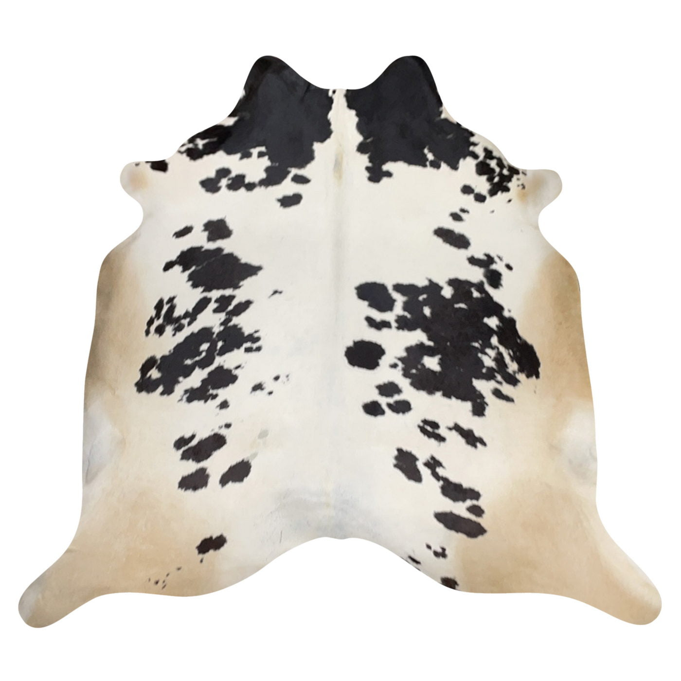 Natural Brazilian Cowhide Rug -  Espresso, Ivory & Caramel