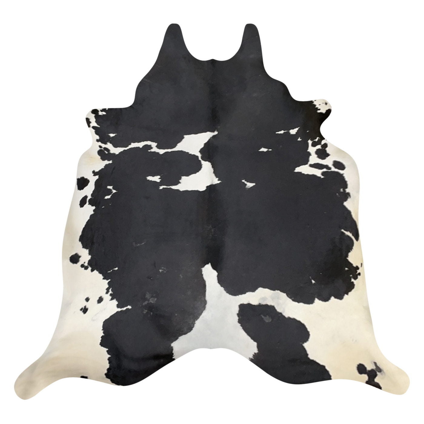 Natural Brazilian Cowhide Rug -  Espresso & Ivory