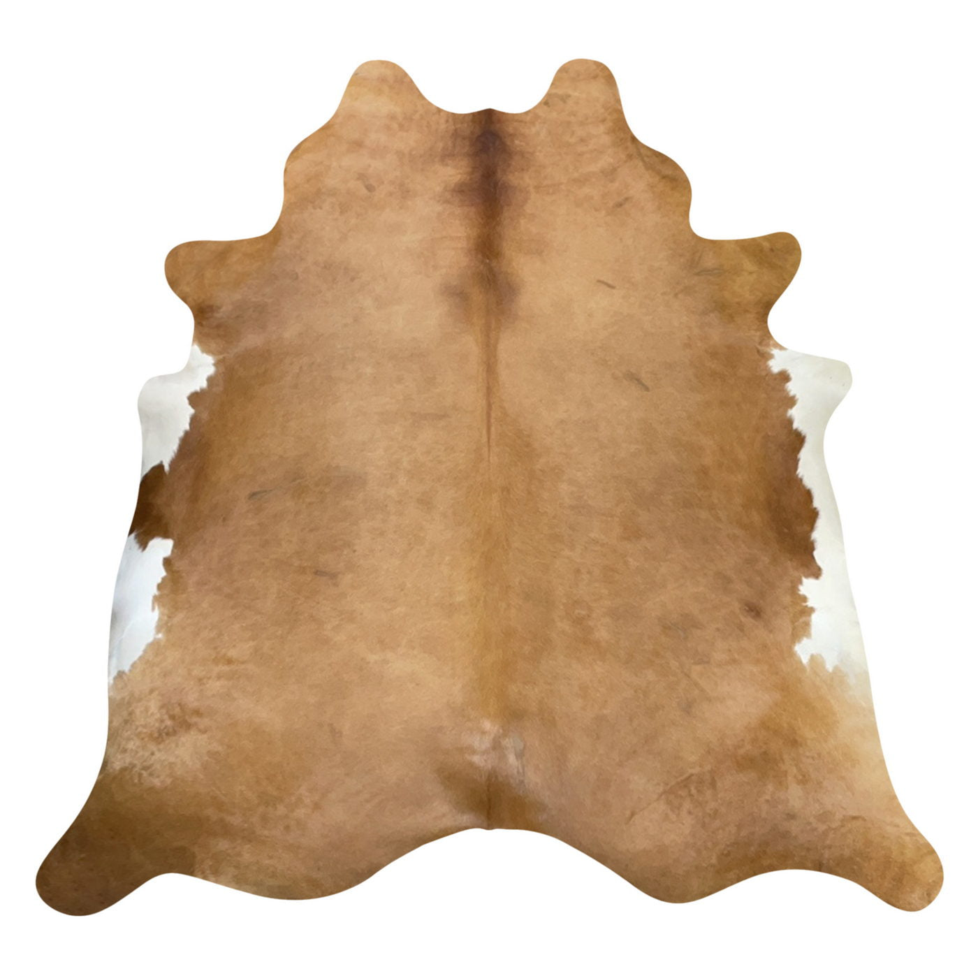 Natural Brazilian Cowhide Rug -  Caramel & Ivory