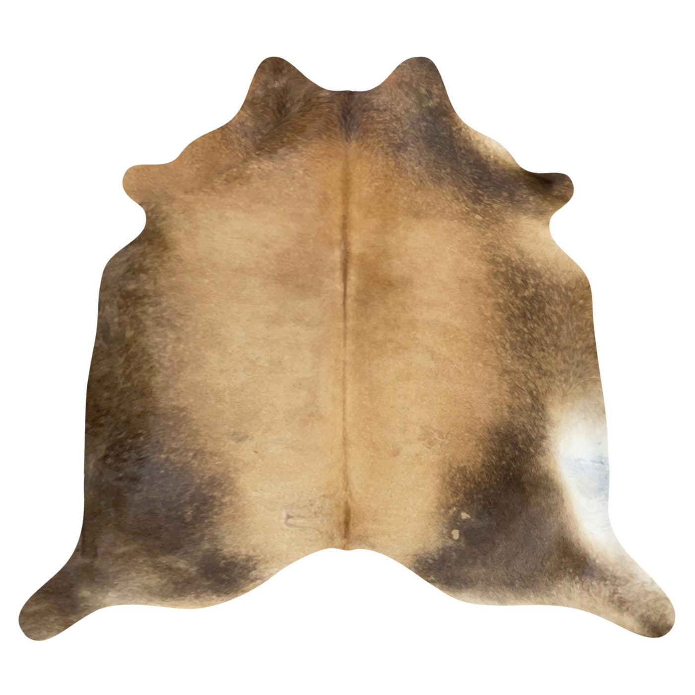 Natural Brazilian Cowhide Rug -  Caramel, Chocolate & Ivory