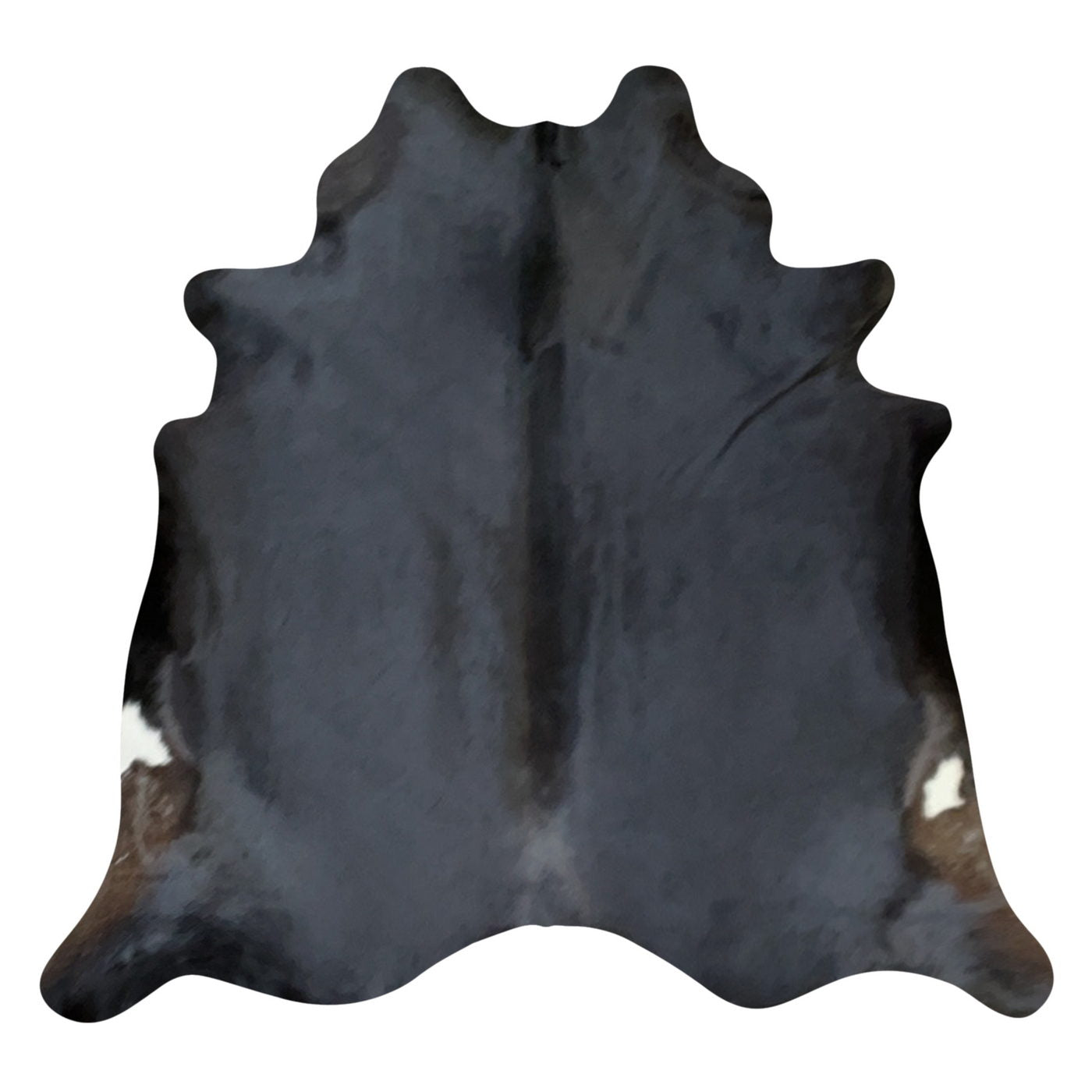 Natural Brazilian Cowhide Rug -  Espresso & Ivory