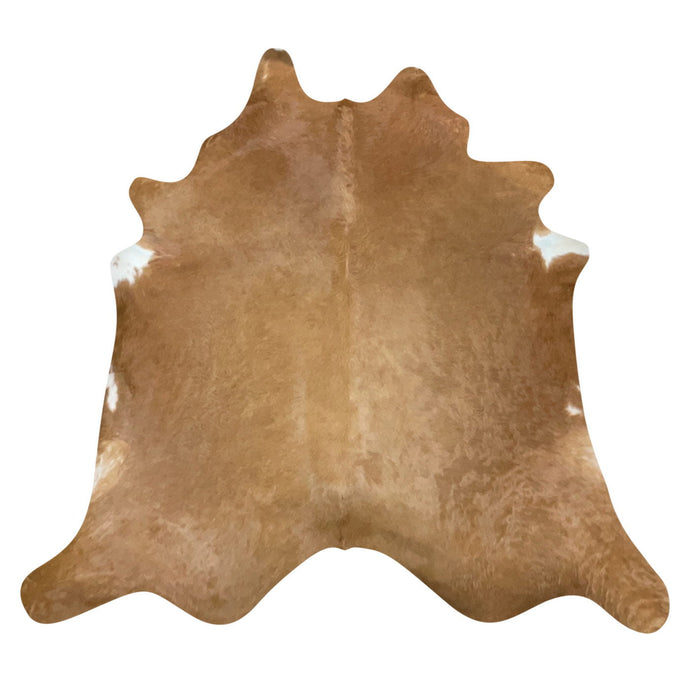 Natural Brazilian Cowhide Rug -  Caramel & Ivory