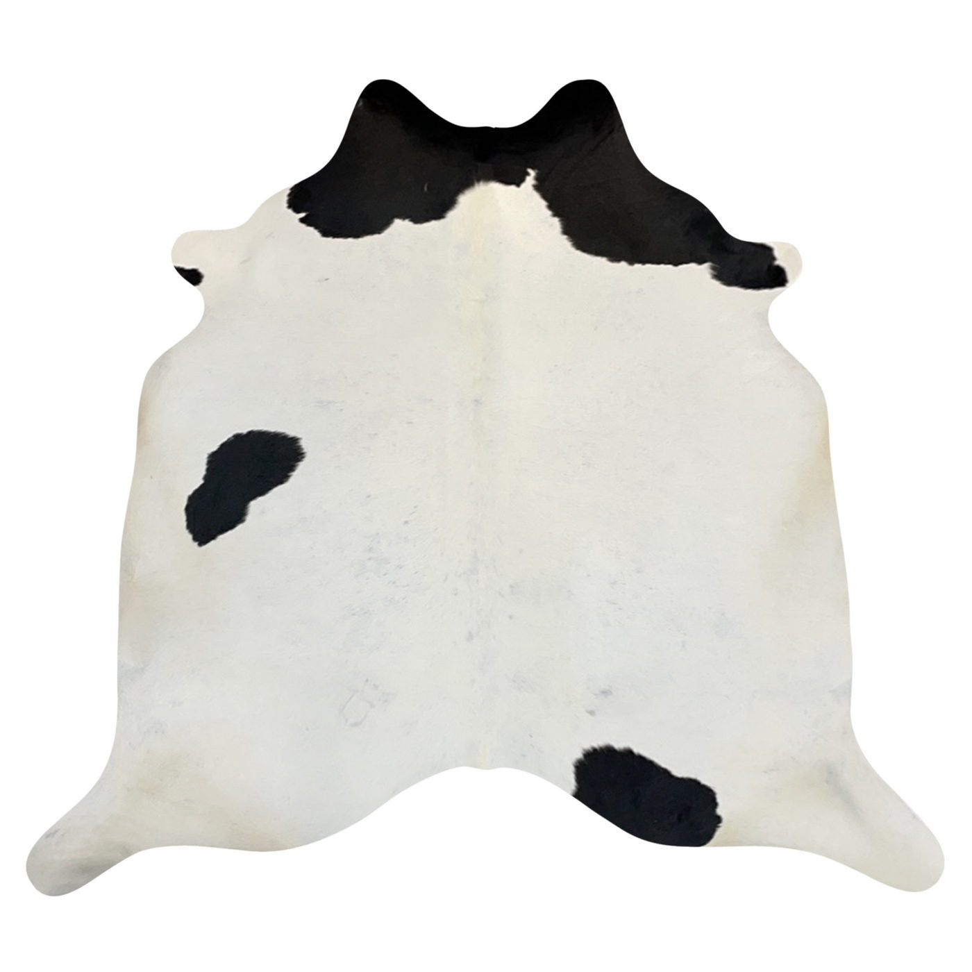 Natural Brazilian Cowhide Rug -  Ivory & Espresso