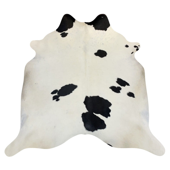 Natural Brazilian Cowhide Rug -  Ivory & Espresso