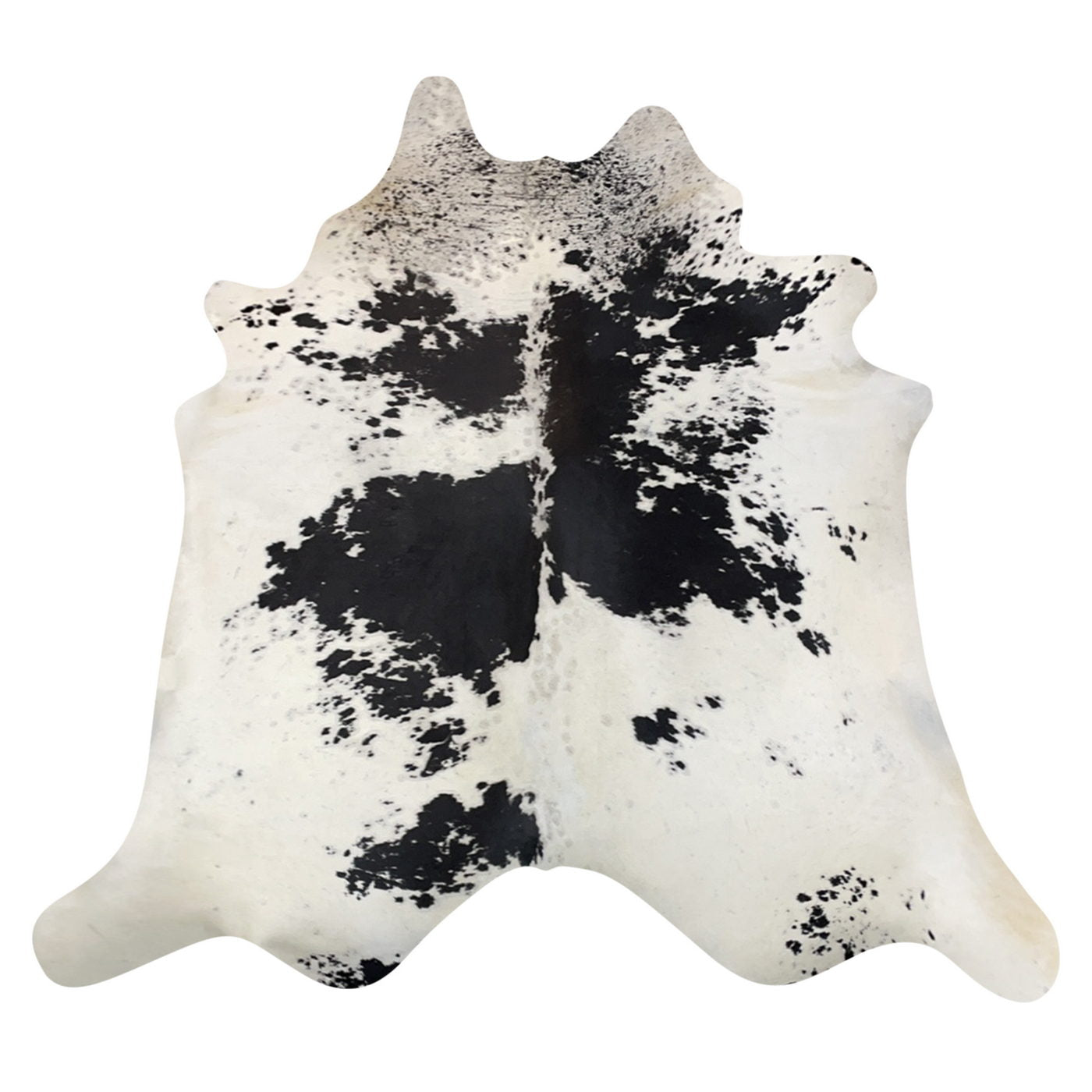 Natural Brazilian Cowhide Rug -  Espresso & Ivory