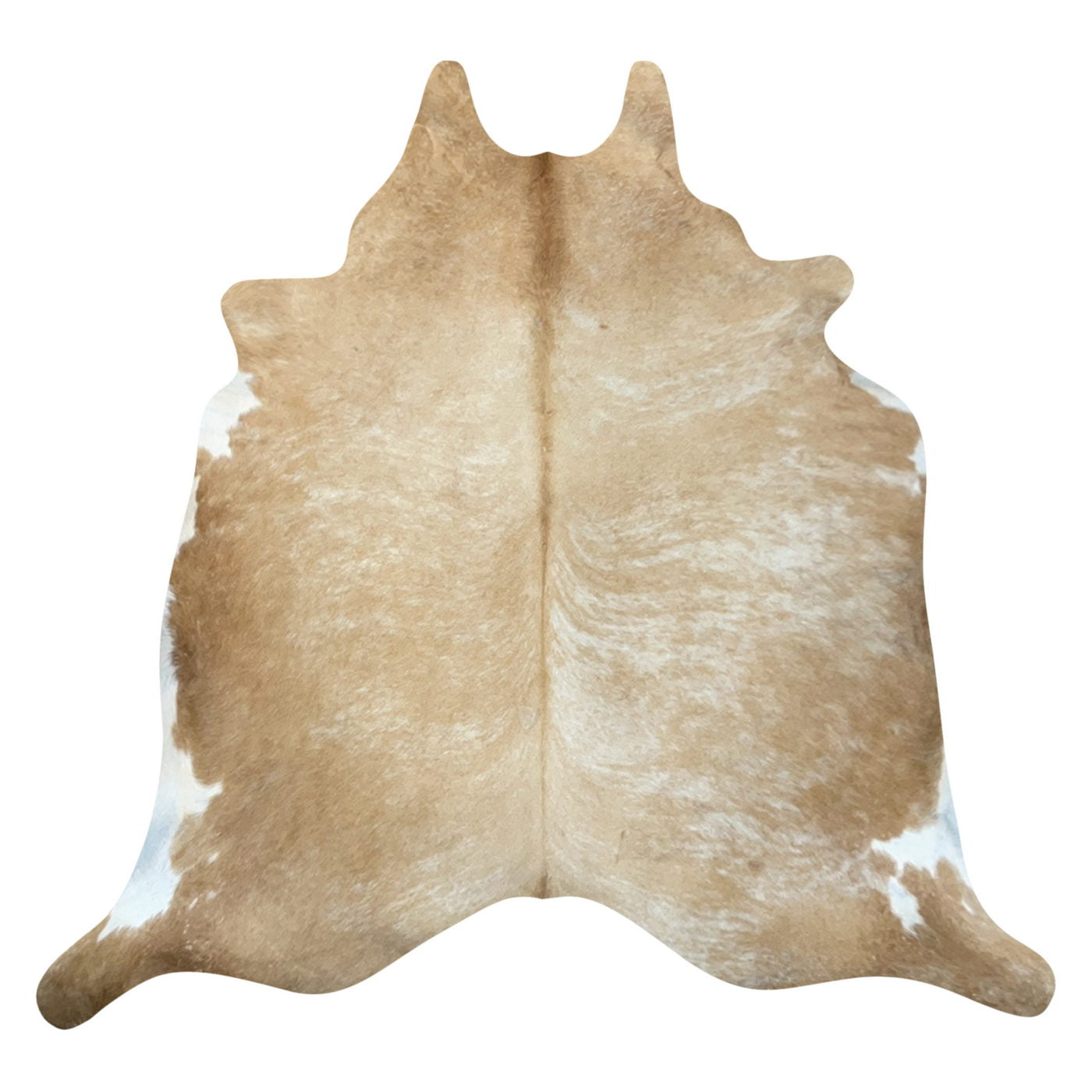 Natural Brazilian Cowhide Rug -  Caramel & Ivory