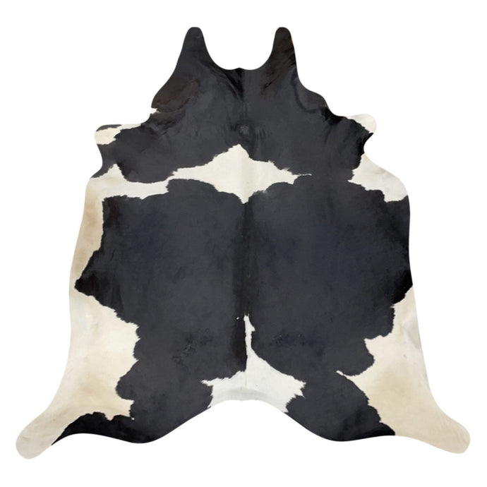 Natural Brazilian Cowhide Rug -  Espresso & Ivory