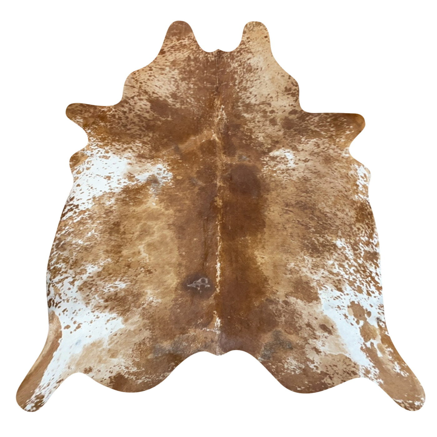 Natural Brazilian Cowhide Rug -  Caramel, Mocha & Ivory