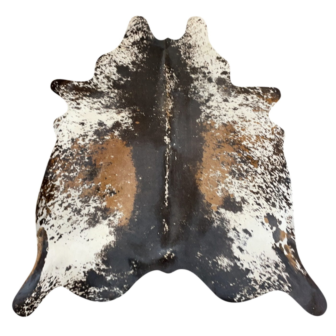 Natural Brazilian Cowhide Rug -  Espresso, Ivory & Mocha