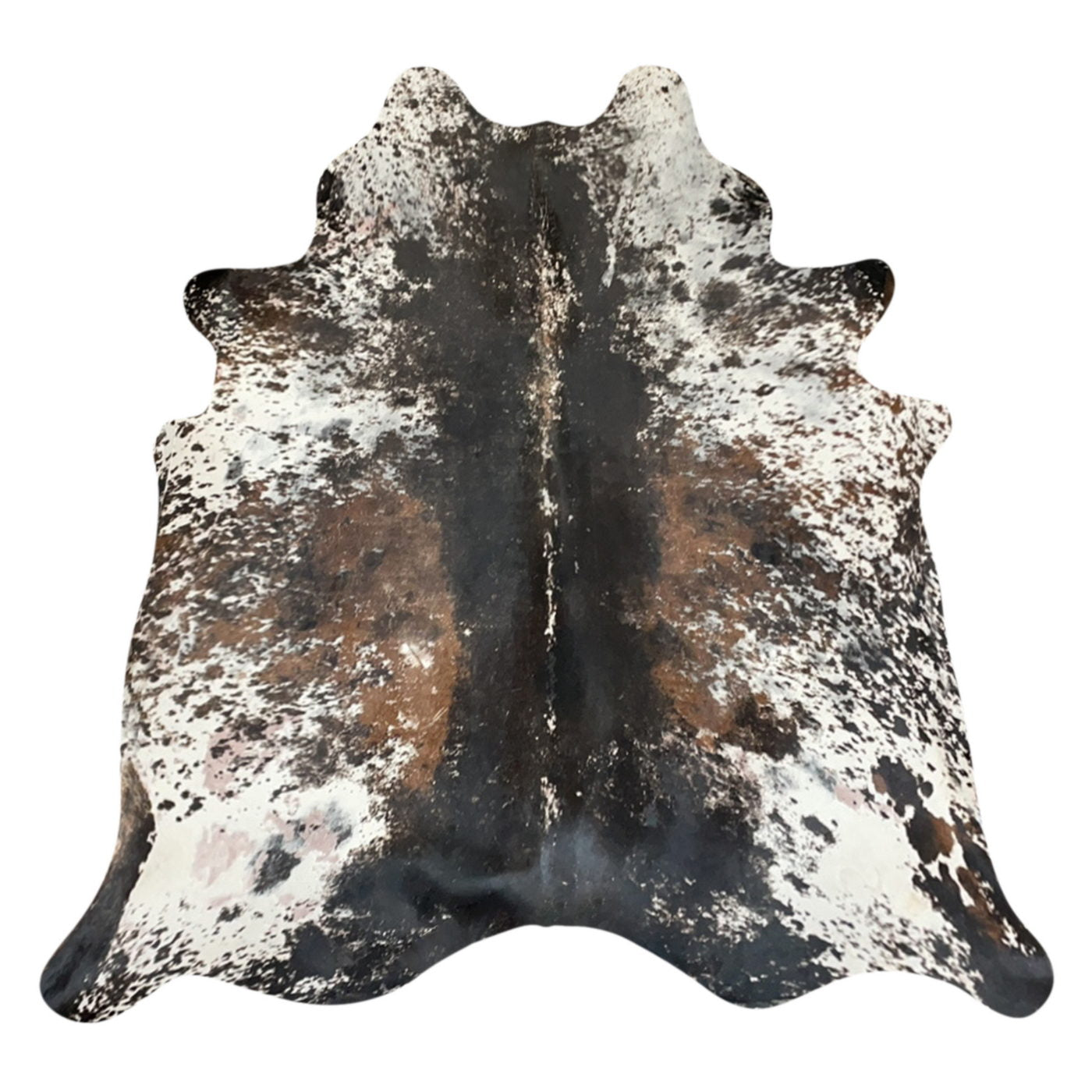 Natural Brazilian Cowhide Rug -  Espresso, Ivory & Mocha