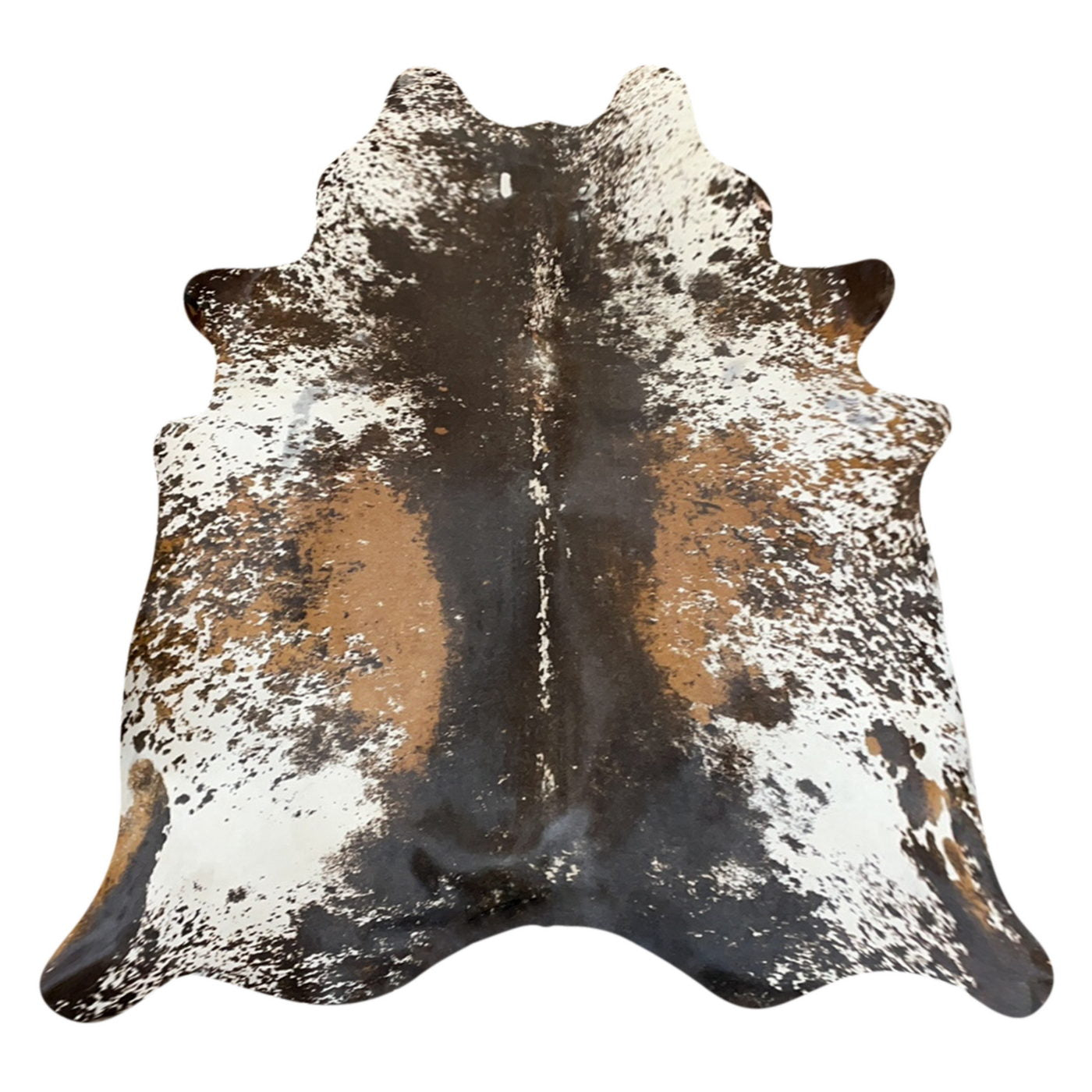 Natural Brazilian Cowhide Rug -  Espresso, Ivory & Mocha