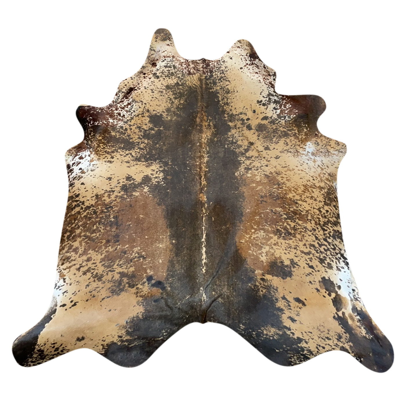 Natural Brazilian Cowhide Rug -  Espresso, Caramel & Mocha