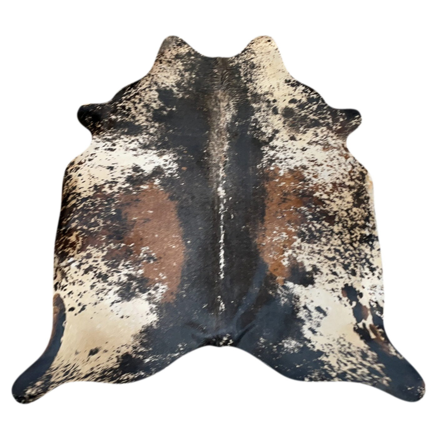 Natural Brazilian Cowhide Rug -  Espresso, Ivory & Mocha