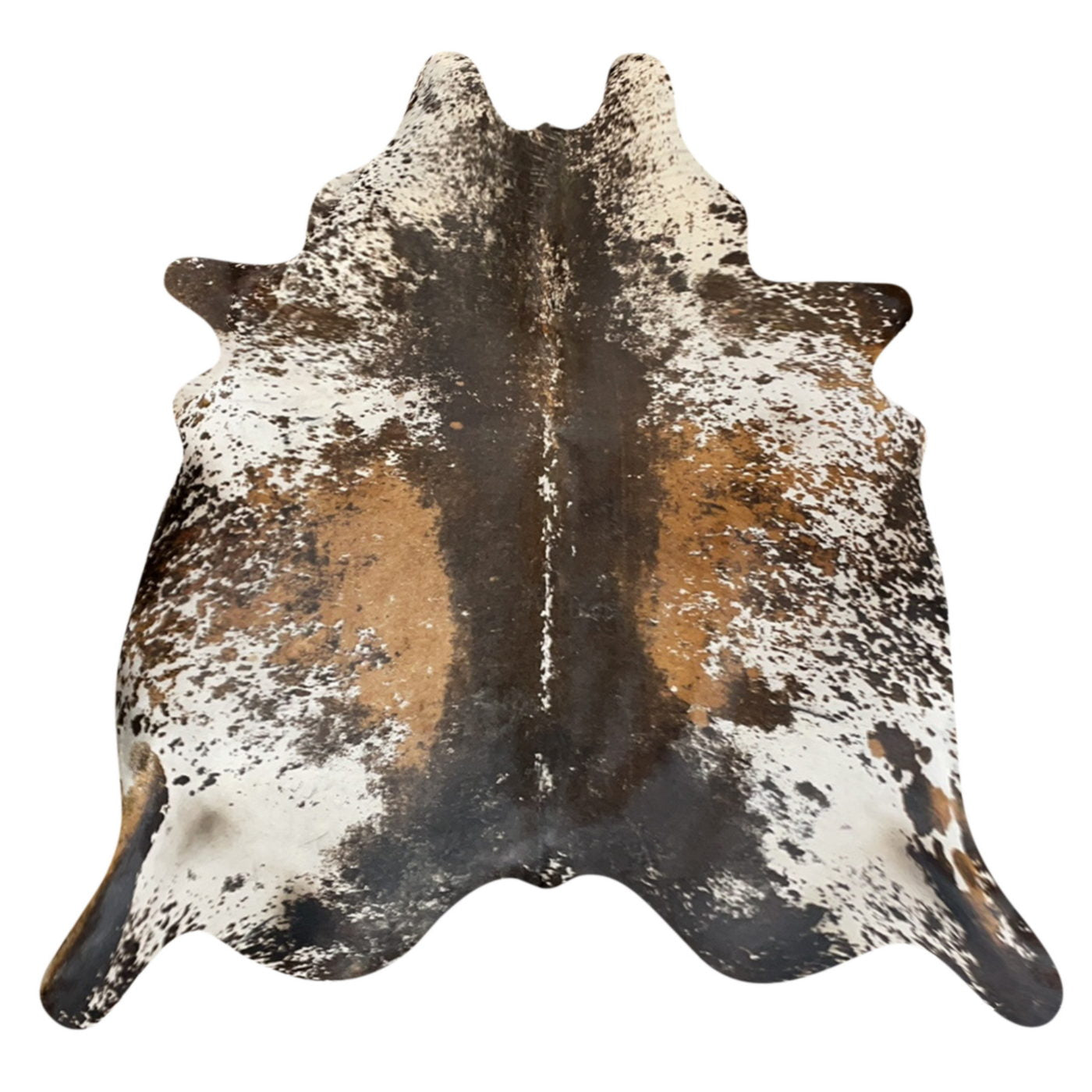 Natural Brazilian Cowhide Rug -  Espresso, Ivory & Mocha