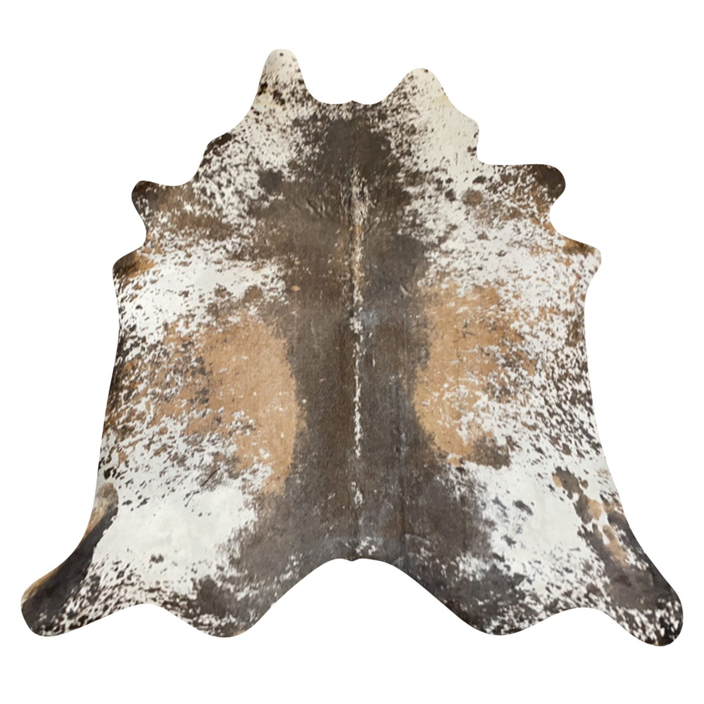 Natural Brazilian Cowhide Rug -  Espresso, Ivory & Mocha