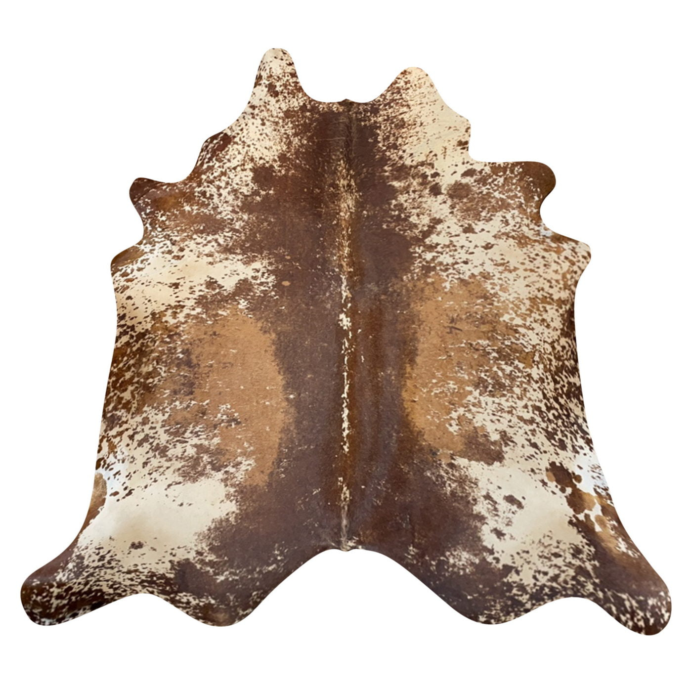 Natural Brazilian Cowhide Rug -  Chocolate, Beige & Mocha