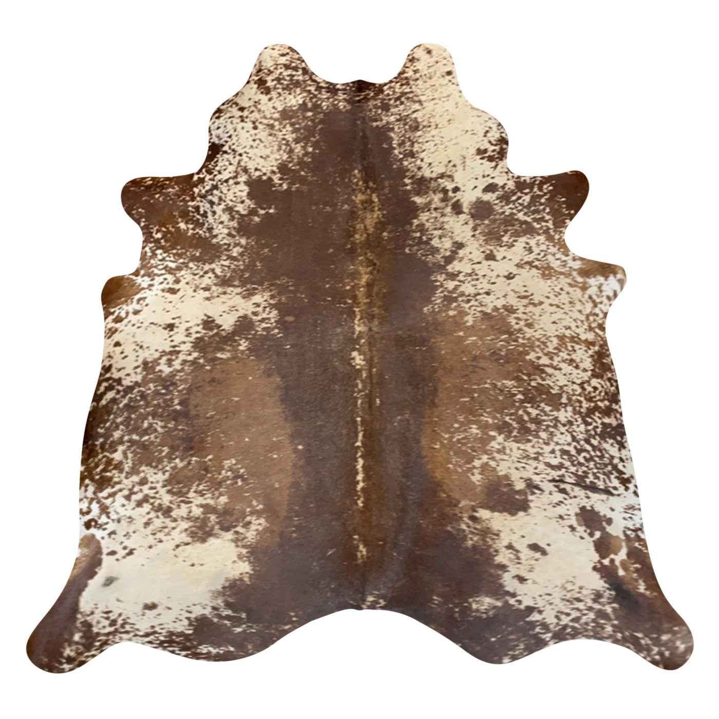 Natural Brazilian Cowhide Rug -  Chocolate, Beige & Mocha