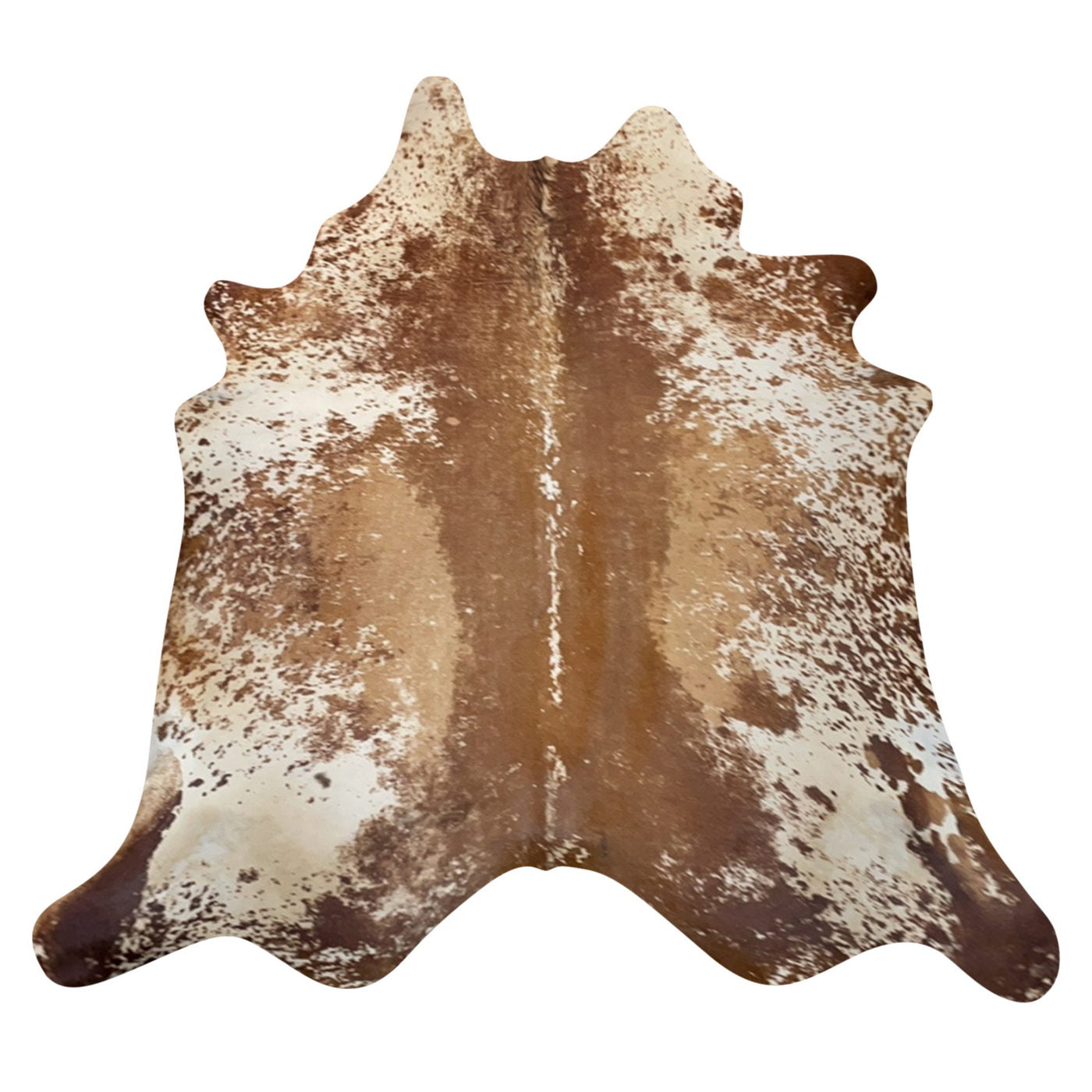 Natural Brazilian Cowhide Rug -  Mocha, Ivory & Caramel