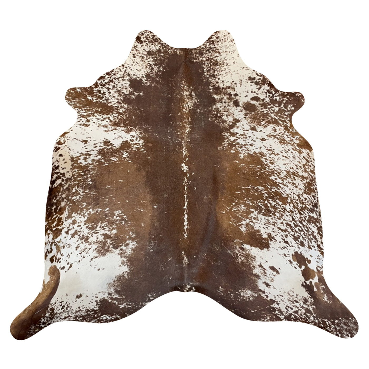 Natural Brazilian Cowhide Rug -  Chocolate & Ivory