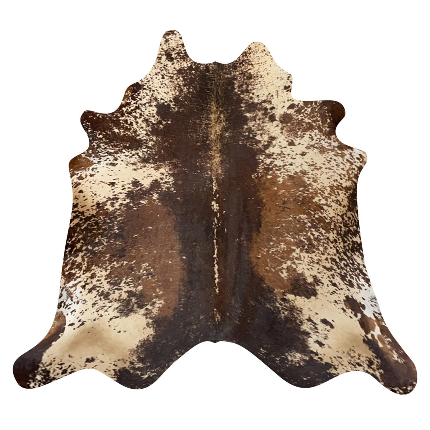 Natural Brazilian Cowhide Rug -  Espresso, Caramel & Mocha