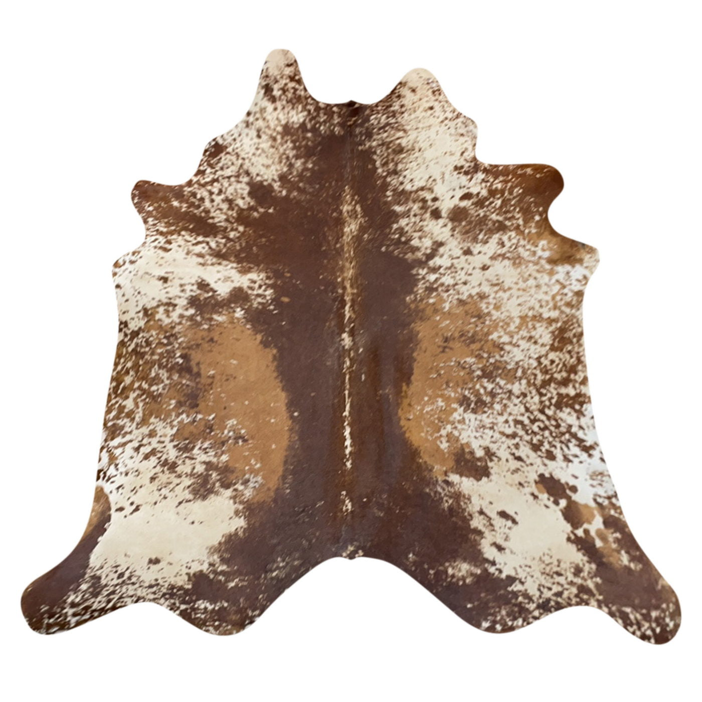 Natural Brazilian Cowhide Rug -  Chocolate, Ivory & Mocha