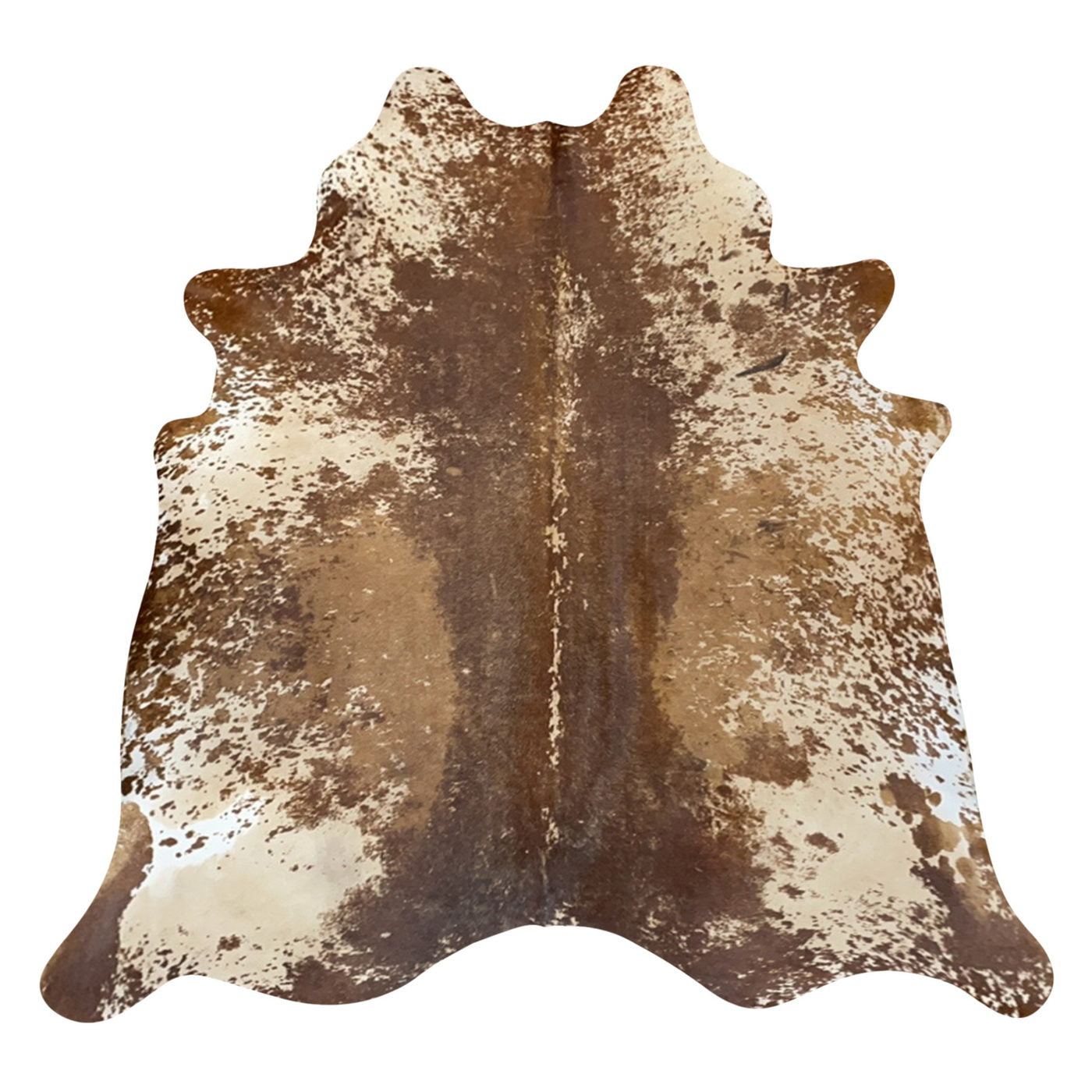 Natural Brazilian Cowhide Rug -  Chocolate, Beige & Mocha