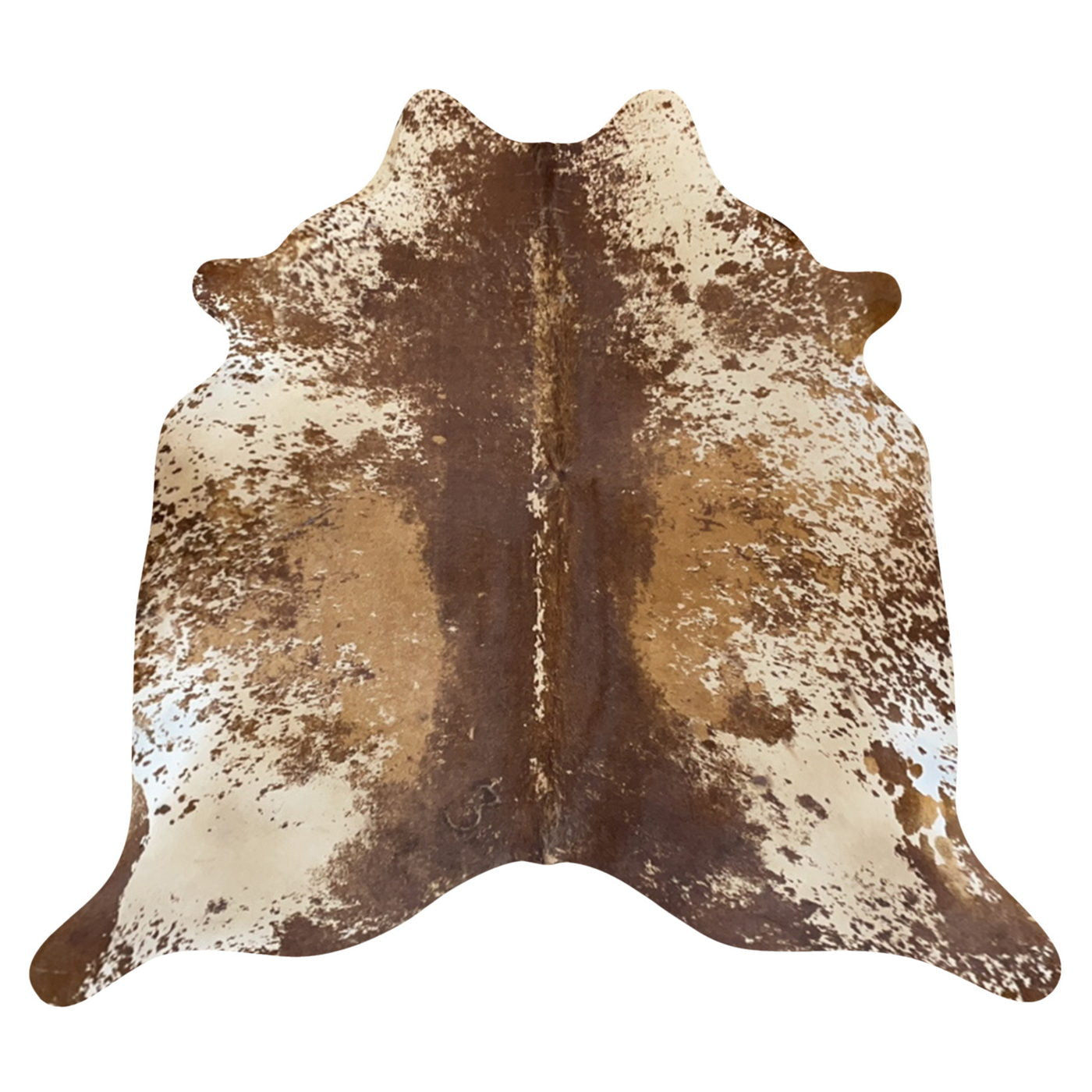 Natural Brazilian Cowhide Rug -  Chocolate, Beige & Caramel