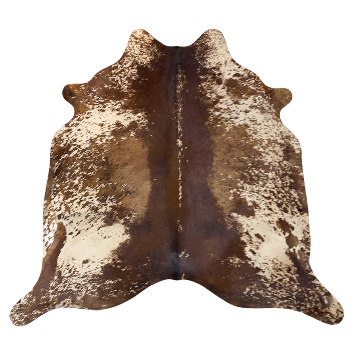 Natural Brazilian Cowhide Rug -  Chocolate, Ivory & Mocha