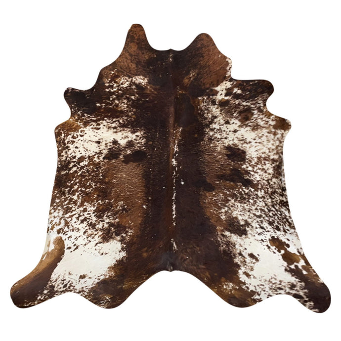 Natural Brazilian Cowhide Rug -  Chocolate, Ivory & Espresso