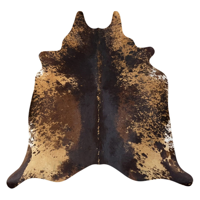 Natural Brazilian Cowhide Rug -  Espresso, Caramel & Mocha