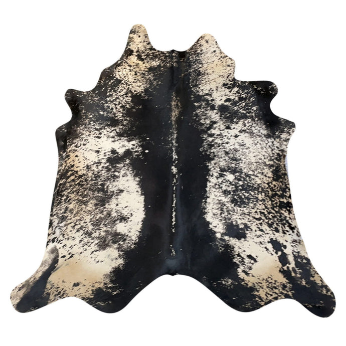 Natural Brazilian Cowhide Rug -  Espresso & Ivory