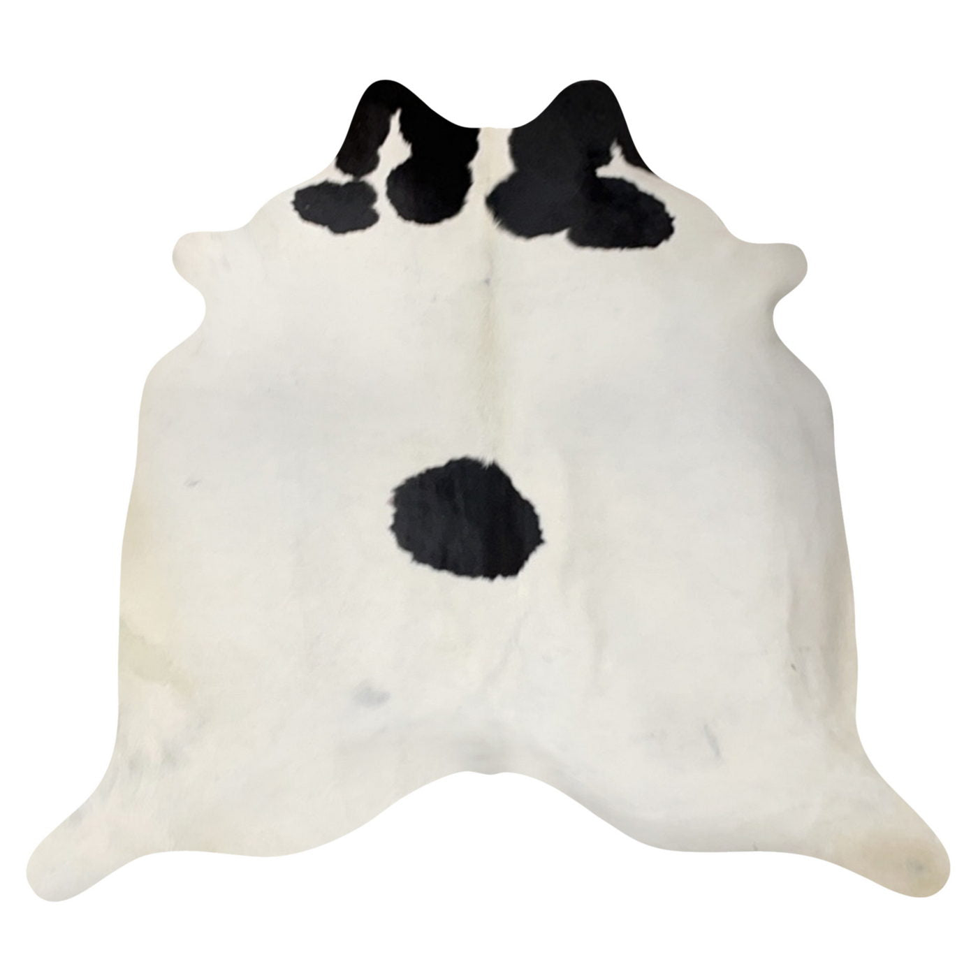 Natural Brazilian Cowhide Rug -  Ivory & Espresso