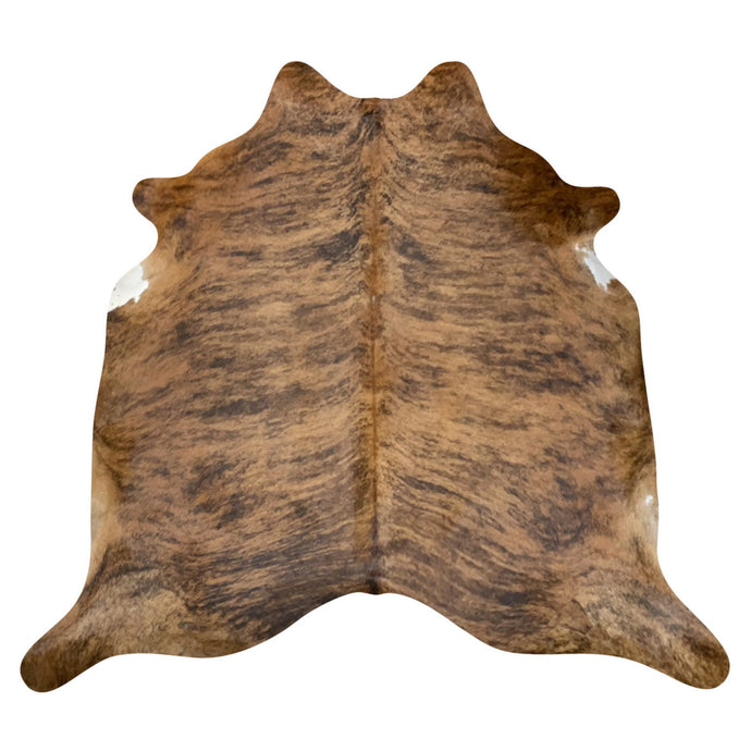 Natural Brazilian Cowhide Rug -  Caramel, Espresso & Ivory