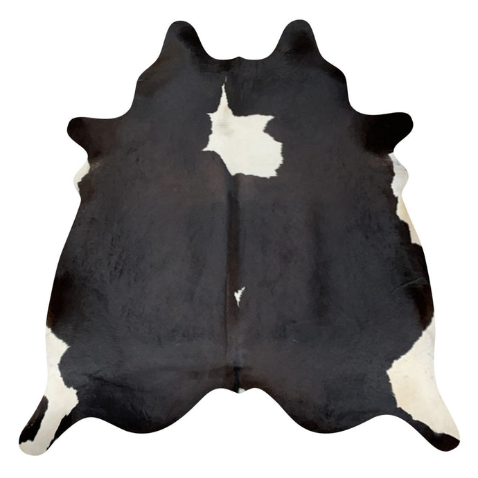 Natural Brazilian Cowhide Rug -  Espresso & Ivory