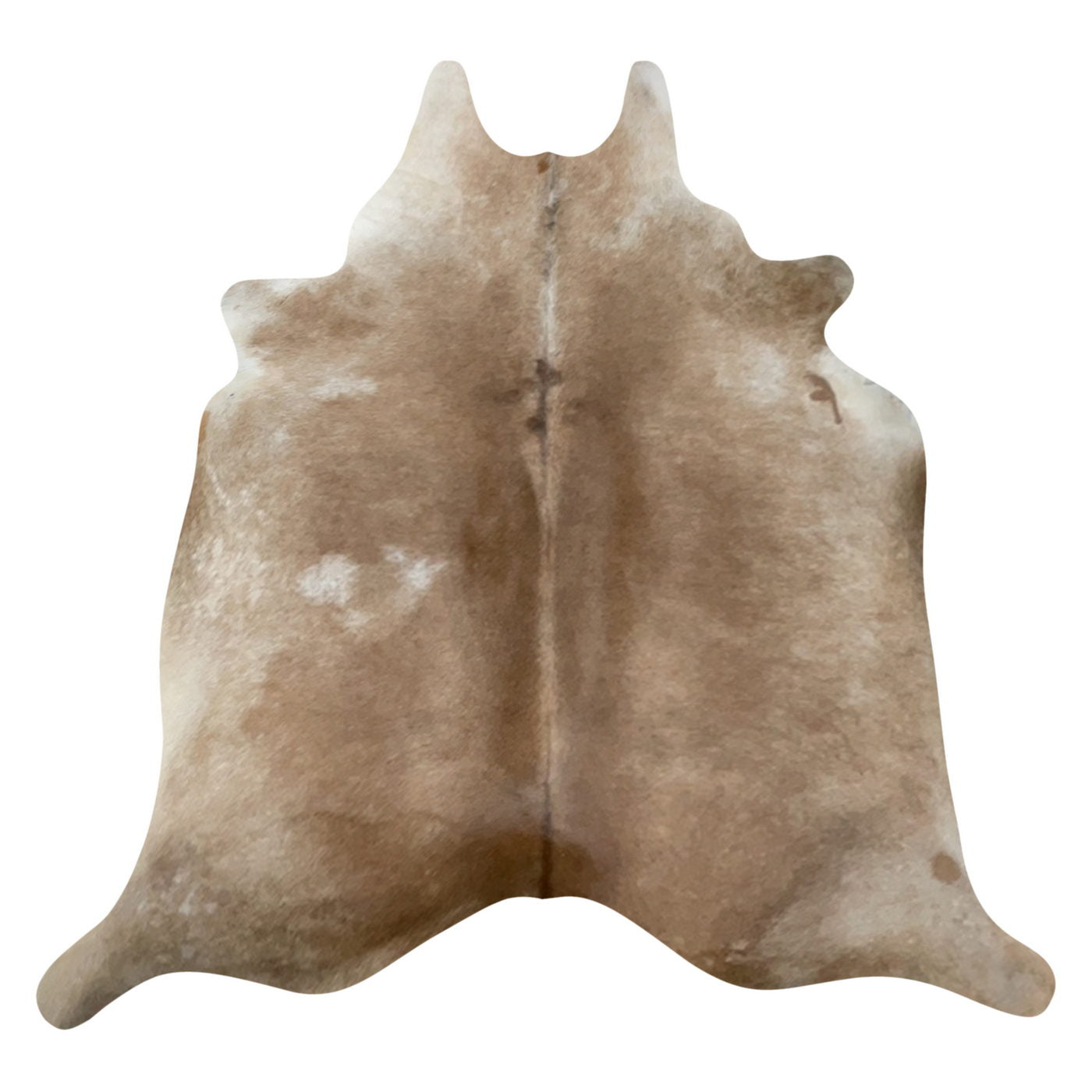 Natural Brazilian Cowhide Rug -  Caramel & Ivory