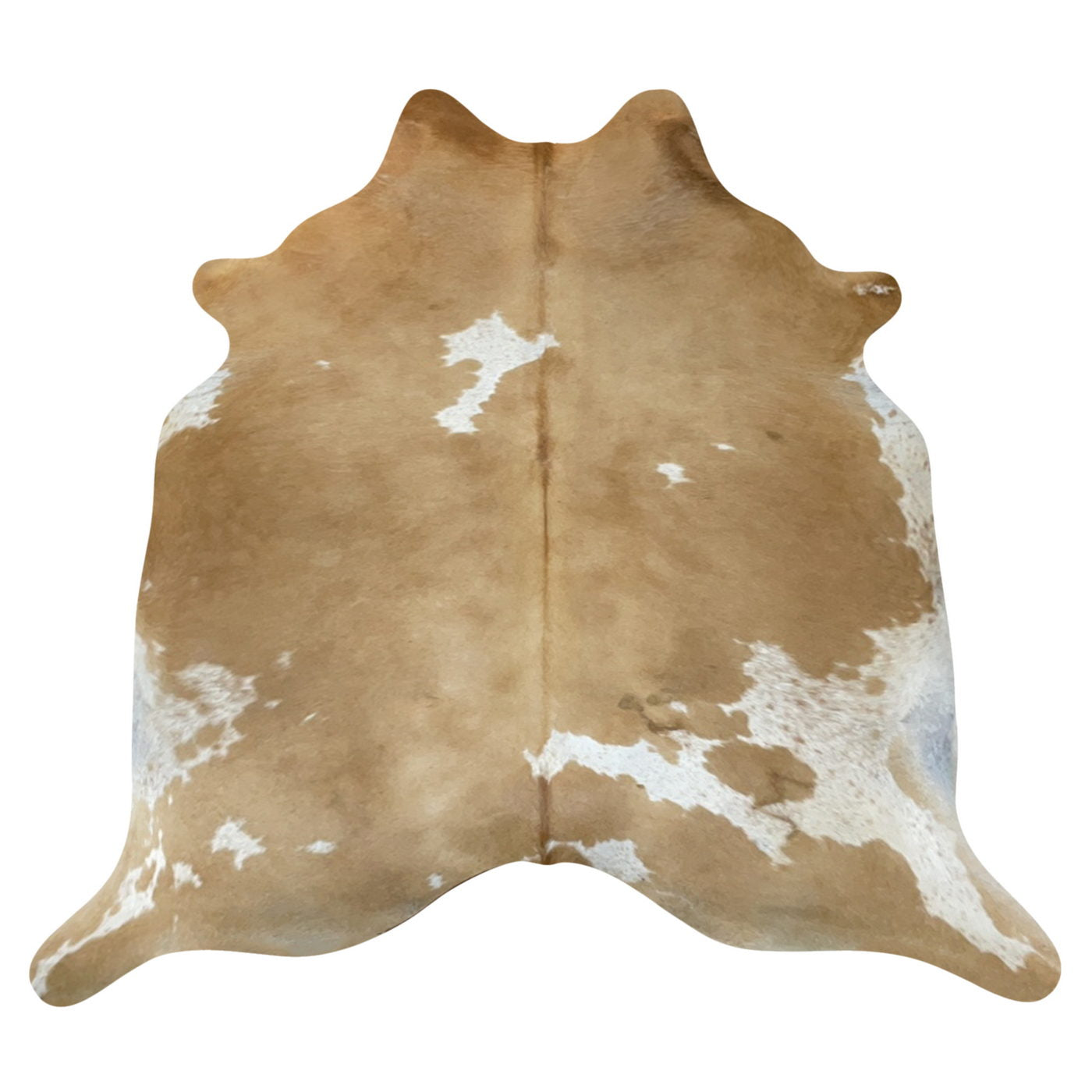 Natural Brazilian Cowhide Rug -  Caramel & Ivory