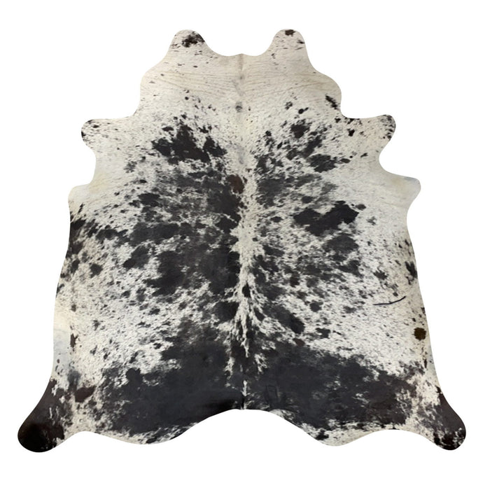 Natural Brazilian Cowhide Rug -  Espresso & Ivory