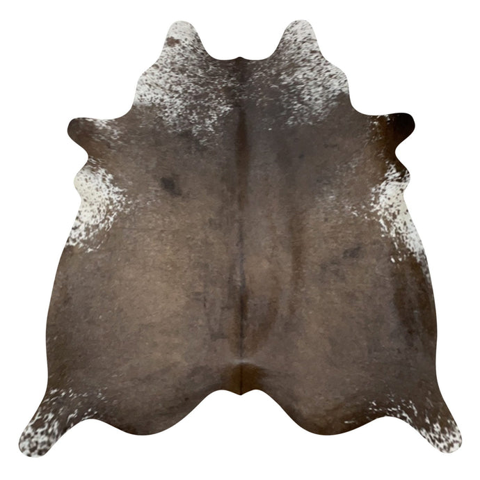 Natural Brazilian Cowhide Rug -  Chocolate & Ivory