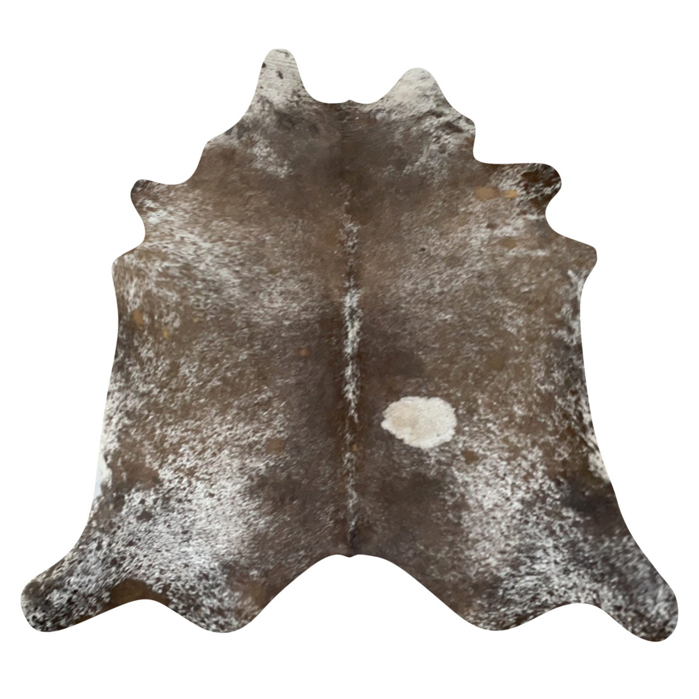 Natural Brazilian Cowhide Rug -  Chocolate & Ivory