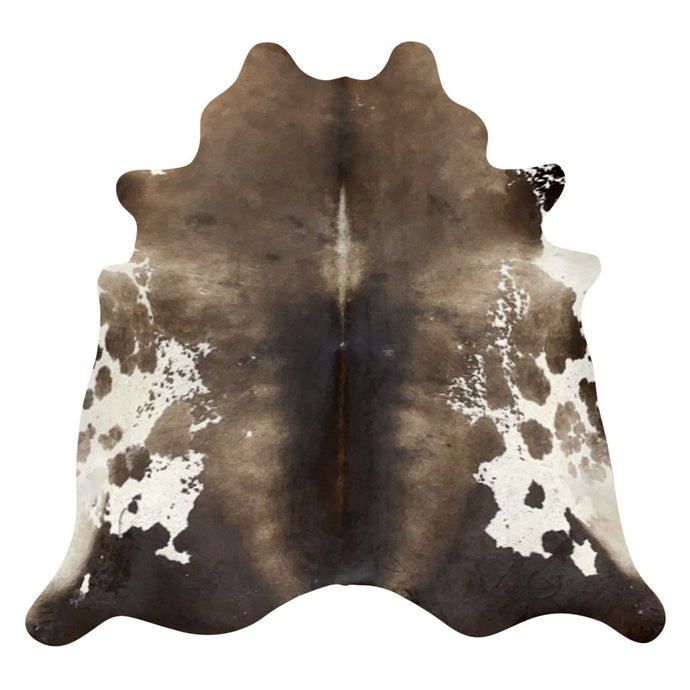 Natural Brazilian Cowhide Rug -  Chocolate, Espresso & Ivory