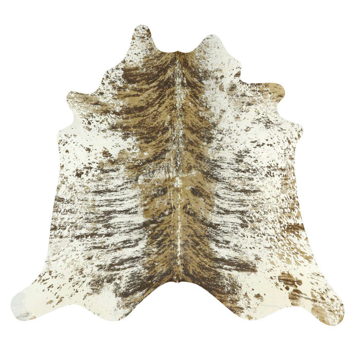 Natural Brazilian Cowhide Rug -  Caramel, Espresso & Ivory