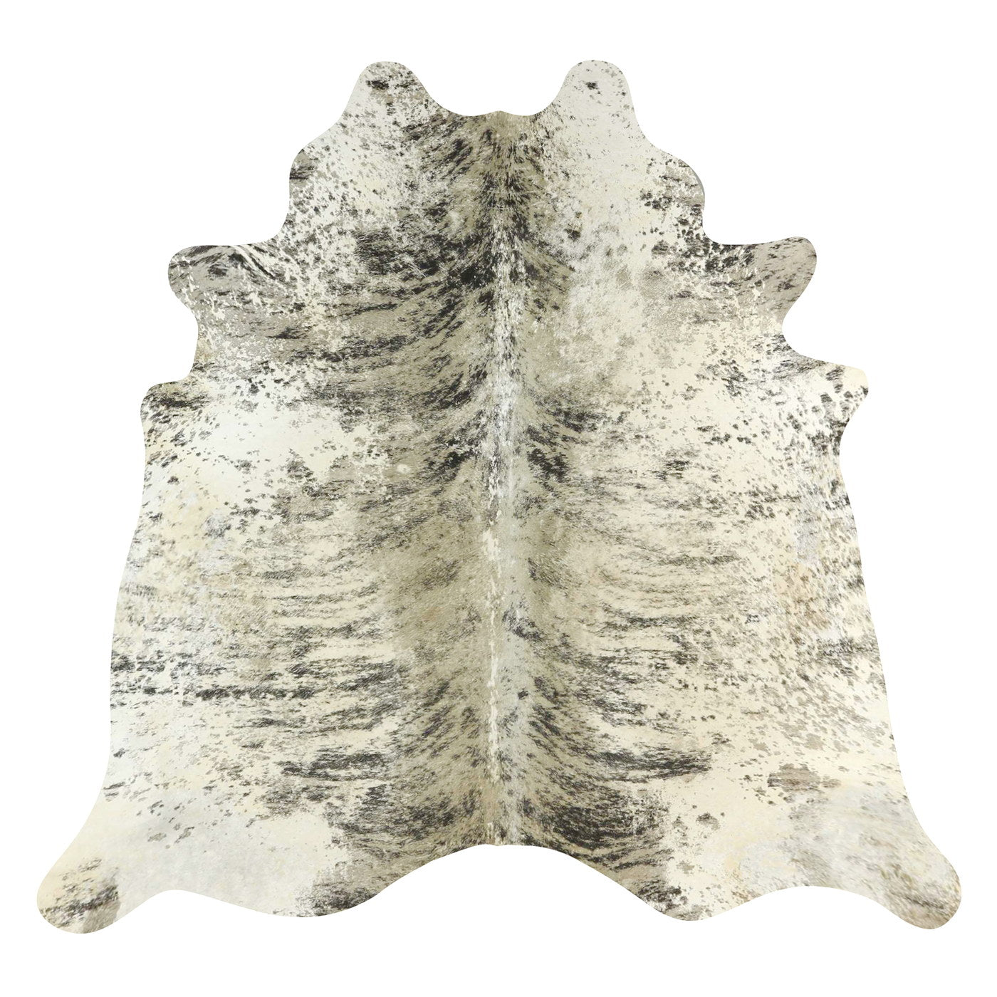 Natural Brazilian Cowhide Rug -  Espresso, Beige & Ivory