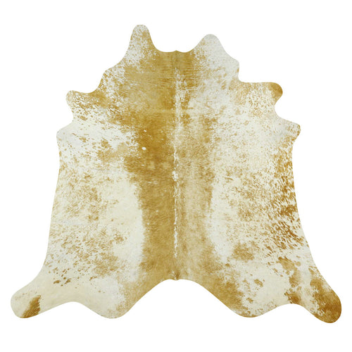 Natural Brazilian Cowhide Rug -  Caramel & Ivory