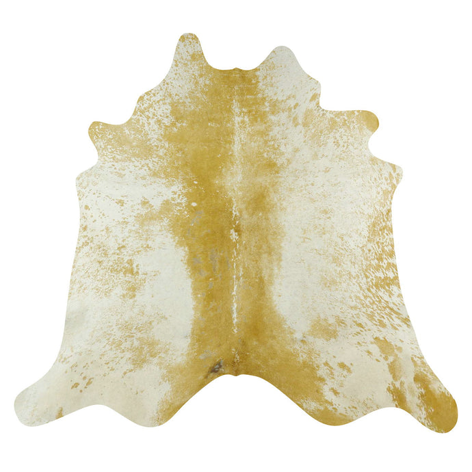 Natural Brazilian Cowhide Rug -  Caramel & Ivory